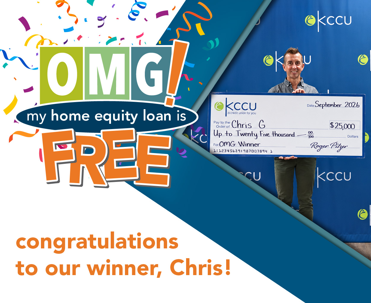 2026 OMG! My Home Equity Loan is FREE! Raffle Winner, Chris