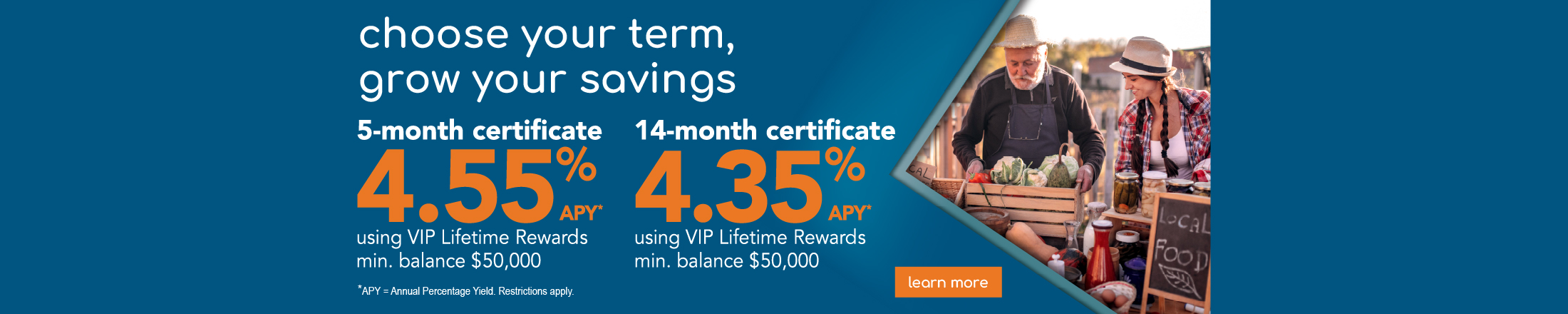 5-month 4.55% APY* Certificate 
14-month 4.35% APY* Certificate